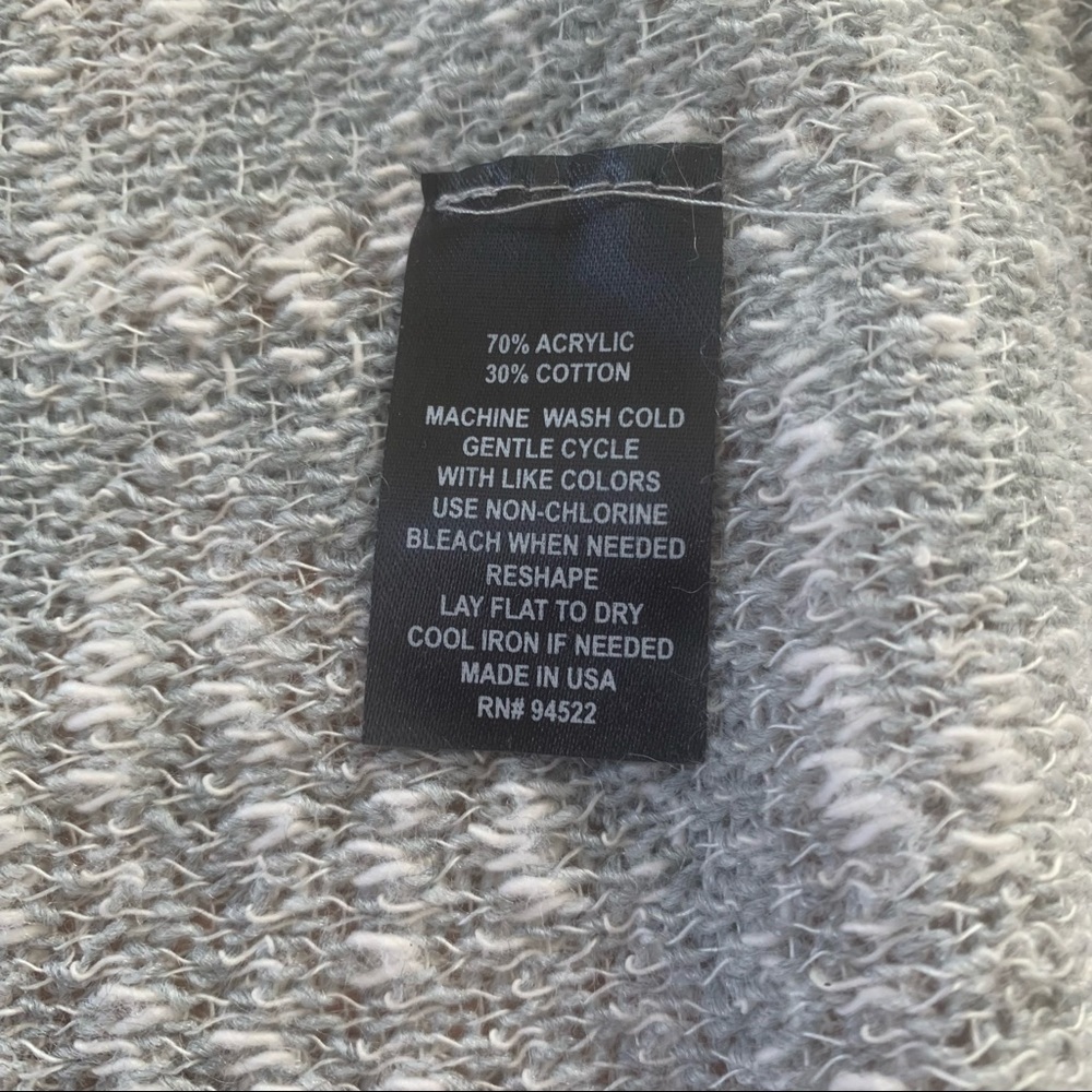 Blue gray Sleeveless Open Draped Vest M - Picture 9 of 14